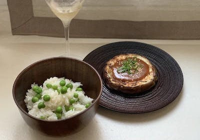 Aubergine cuite au miso sucré et riz aux petits pois, recette d’une mamie japonaise